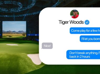 タイガー・ウッズが大画面でプレイさせてくれた