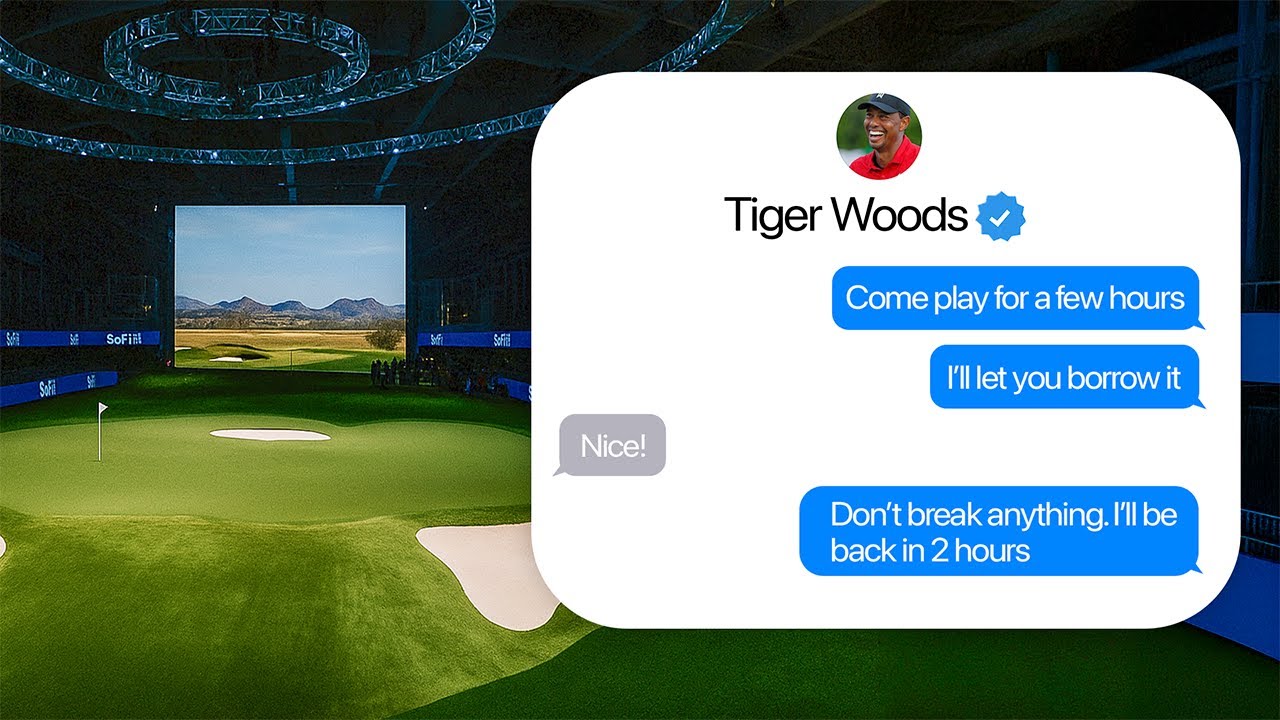 タイガー・ウッズが大画面でプレイさせてくれた