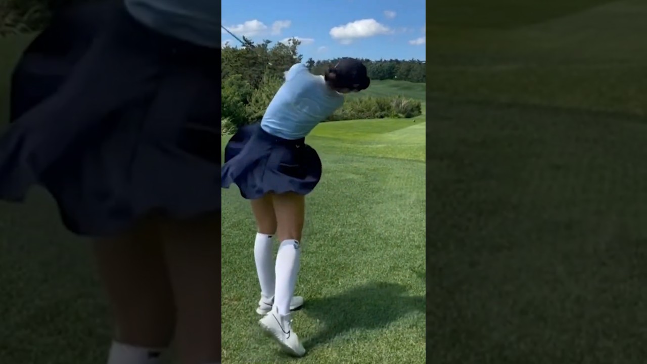 미녀골퍼의 스윙이 정말 예쁘네요. 정수정프로 드라이버샷 슬로우모션 영상_줌인스포츠TVTV #한국#대한민국#여자#프로#선수#KLPGA#미녀#미인#골퍼#골프#드라이버#슬로우모션#티샷
