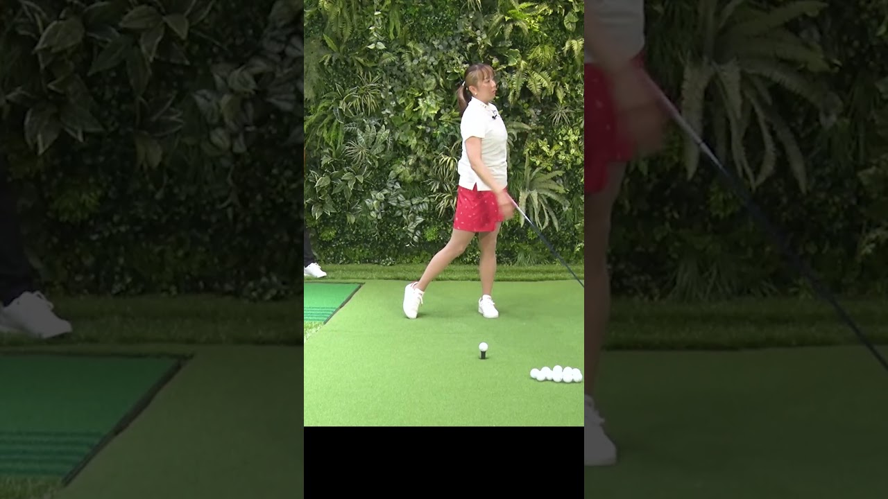 【超シンプル】プロが実践する理想的なフェードの打ち方 #ゴルフレッスン #女子プロ #佐伯三貴