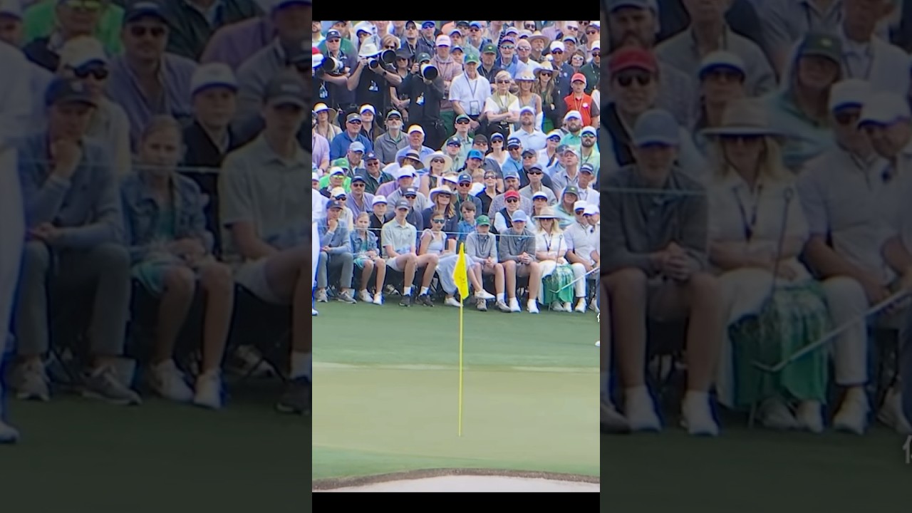 the Masters 2025 Rory eagle for the solo lead. ロリーマキロイ単独首位