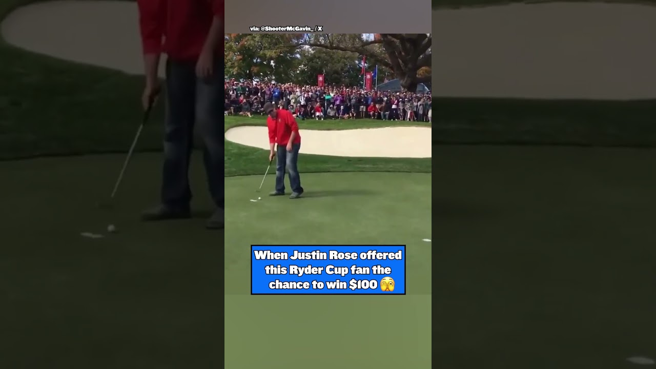 When Justin Rose Offered this Ryder Cup Fan a Chance to Win $100 🤣