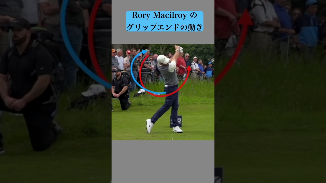 Rory Macilroy のグリップエンドの動き