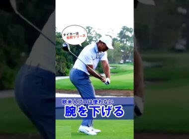 【タイガーウッズも腕は下げない】飛距離を激的に伸ばせる右肘リリース！#WGSL #ベタ足スイング #前倒し