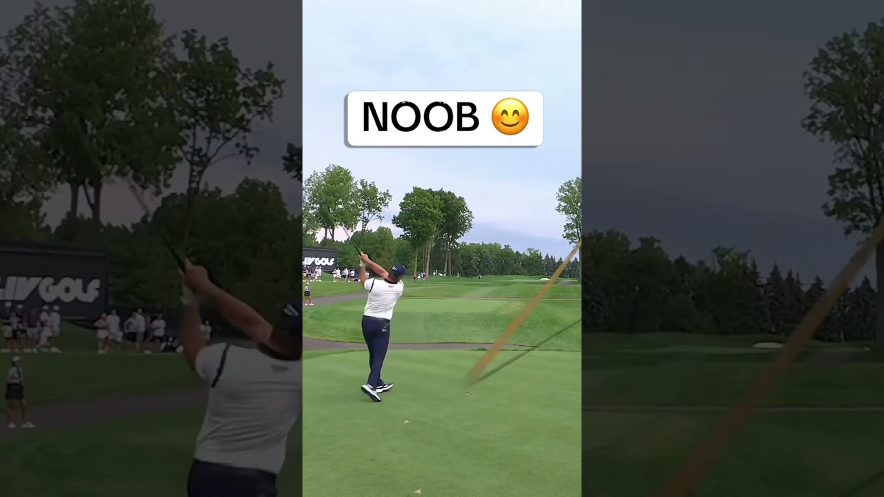 Noob Vs Pro Vs Hacker #golf #LIVGolf #brysondechambeau