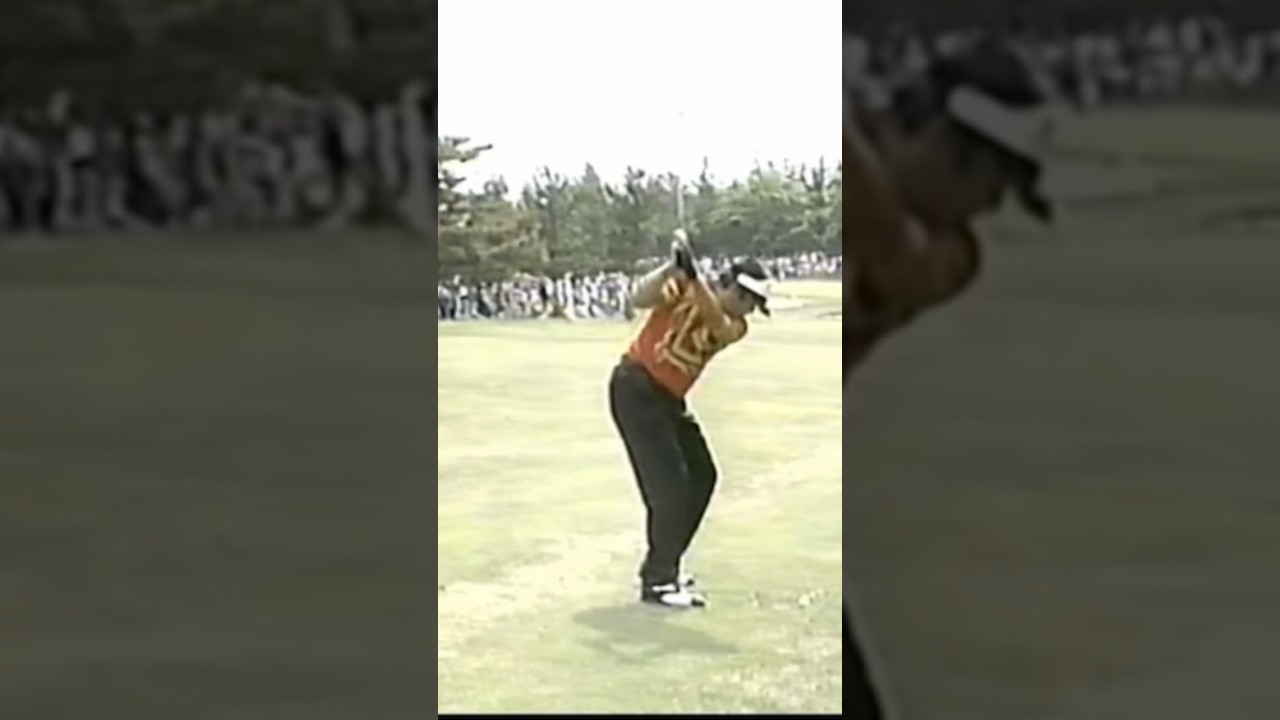 ジャンボ尾崎プロの8番アイアンショット⛳️1996JCBクラシック仙台 #ゴルフ #golf #アイアンショット  #ジャンボ尾崎