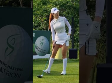 美女 プロゴルファーの 美しい ティーショット #ゴルフ