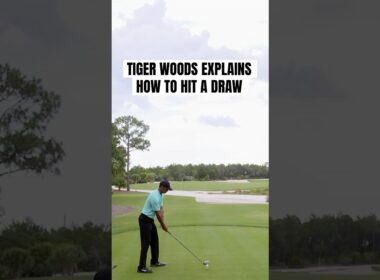 Tiger Woods teaches you how to hit a draw. 👀
