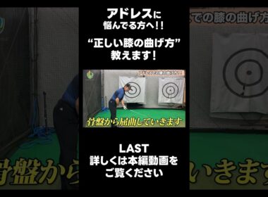 【アドレス時の膝の曲げ方！】#ゴルフレッスン #ゴルフ #スイングトップ #golf #井上透 #pgaティーチングプロ #ドラコンプロ #プロテスト＃LPGA