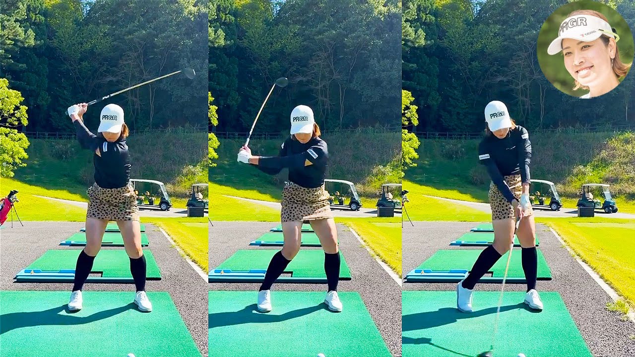 Rikako Morita 森田理香子 プロゴルファー DRIVER SHOT SLOW MOTION !!!