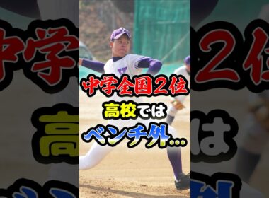 中学全国2位の天才投手が「高校ではベンチ外...」に関する雑学 #野球  #高校野球  #甲子園  #プロ野球