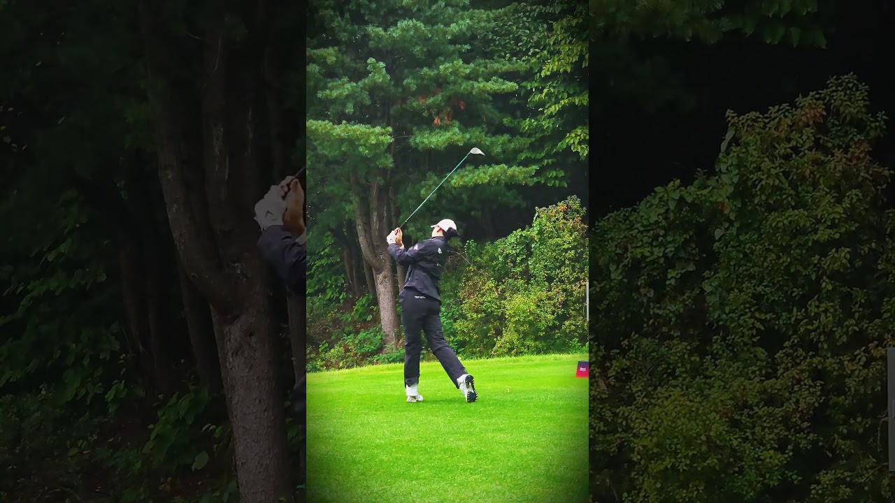 색다른 붓위기 우중 골프. #유현주 #문정민 #이재윤 프로. 드라이버 티 샷!#골프 #golf (구독은 좋아요)