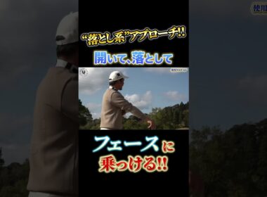 開いて、落として、フェースに乗っける‼ #shorts #プロコーチ伊澤秀憲 #アプローチ #スピン #スーパーショット #チップイン #石川遼 #初心者ゴルファー