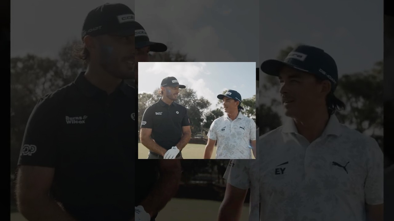 Rickie Fowler and Max Homa work on their target practice 🎯  #golf #cobragolf #rickiefowler #maxhoma