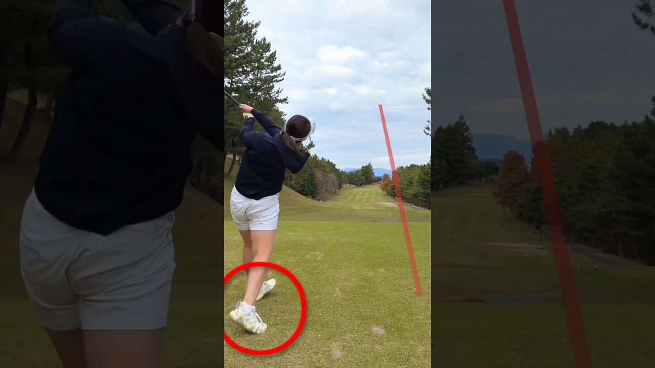 【ドライバー飛距離を伸ばすスイングのコツは〇〇！？】最長飛距離342yd ドライバーショット！ゴルフレッスン　飛距離アップ　ヘッドスピードアップ　#short #shorts #shortsvideo