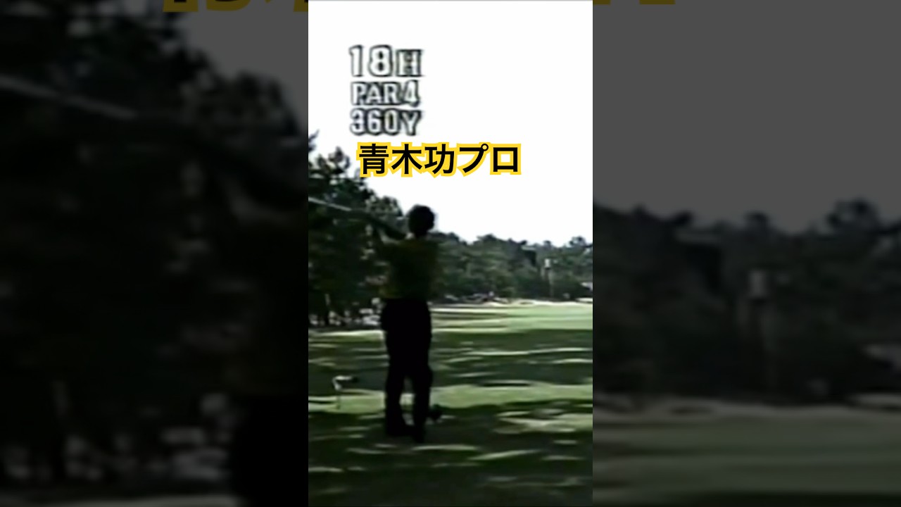 青木功プロ パーシモンドライバーショット 1991年日本オープン下関GC #ゴルフ #golf #ゴルフスイング #golfswing #青木功