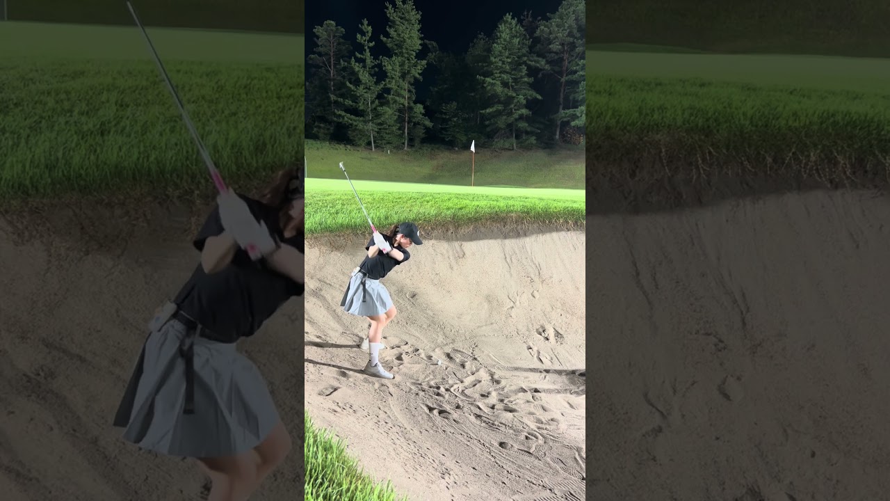 #バンカー #足跡 #ギリギリ #ゴルフ #ゴルフ女子 #ゴルフスイング #golf #golfswing #lpga #ラウンド動画 #サエッタゴルフスタジオ