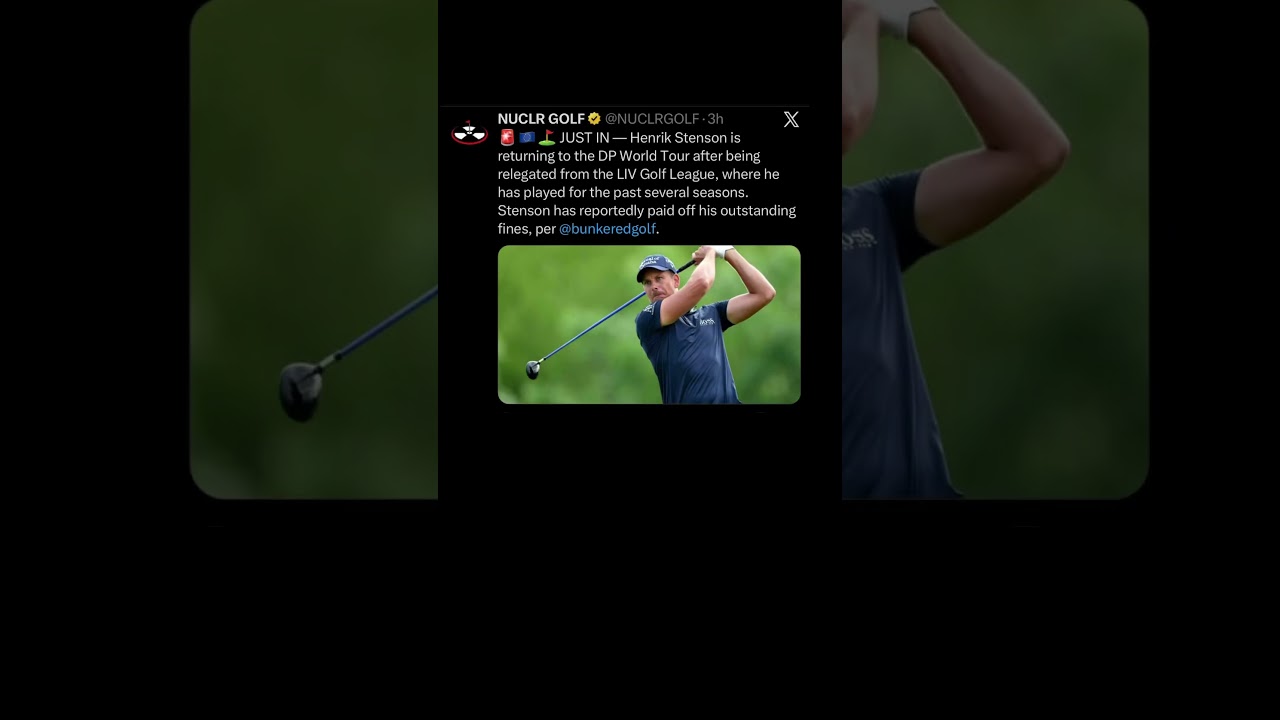 Henrik Stenson DP World Tour | #zachriddlegolf #golf #golfer #golflife #livgolf #dpworldtour