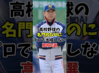【夏の甲子園】智弁和歌山や仙台育英からプロ入りした選手が大成しない理由【高校野球】