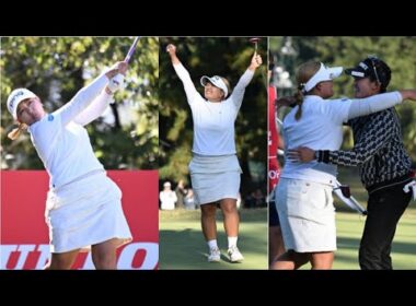 鈴木愛は日米対決で岩井智怜を破り、涙の勝利で9年ぶり3度目のメジャータイトルを獲得した。