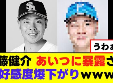 【悲報】近藤健介、あいつに暴露されて好感度が爆下がりしてしまうｗ