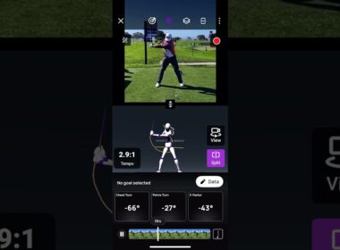 松山 英樹選手の正面からのドライバーショット
