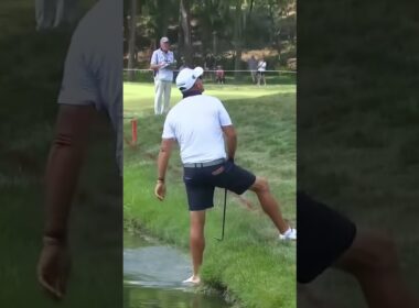 Phil Mickelson Hits From Water 💦