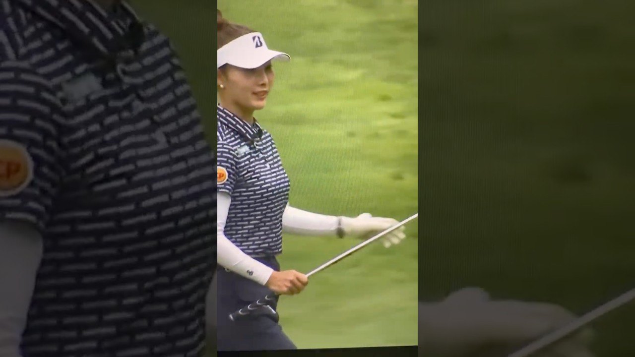 【鶴岡果恋】北海道Meijiカップ　アプローチショット　#ゴルフ #アプローチショット #golf