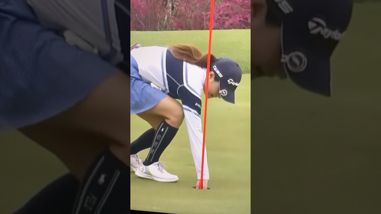 【新垣比菜】アクサレディス　グリーンエッジからのチップイン　#ゴルフ #golf #チップイン