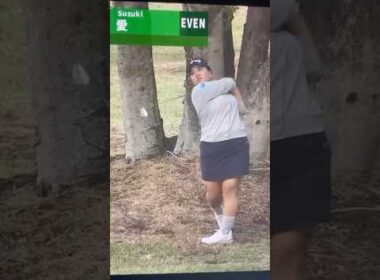 【鈴木愛】アクサレディス　悪いライからのナイスショット👍　#ゴルフ #golf #ナイスリカバリー