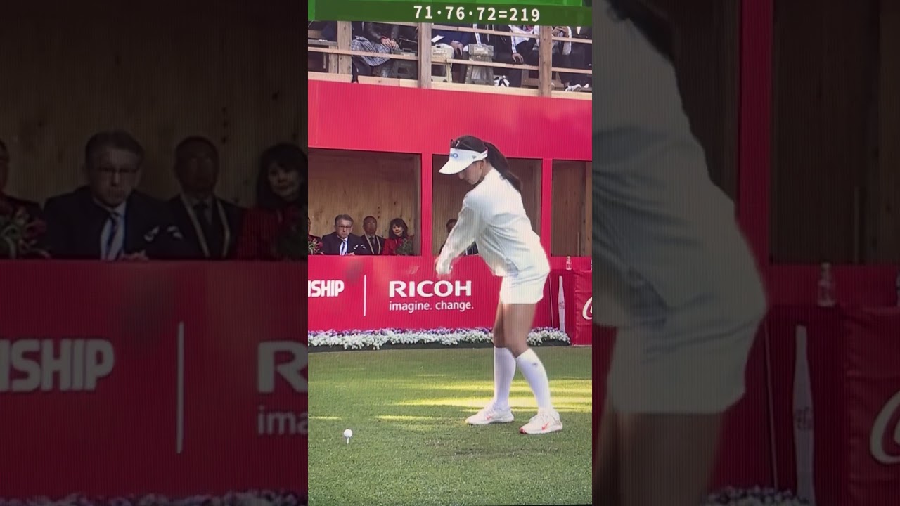 【脇元華】リコーカップ最終日　ドライバーショット　#ゴルフ #ゴルフスイング #女子プロゴルファー #golf #golfswing