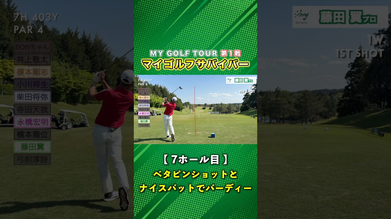 ベタピンショットとナイスパットでバーディーラッシュ！ #ゴルフ #マイゴルフ