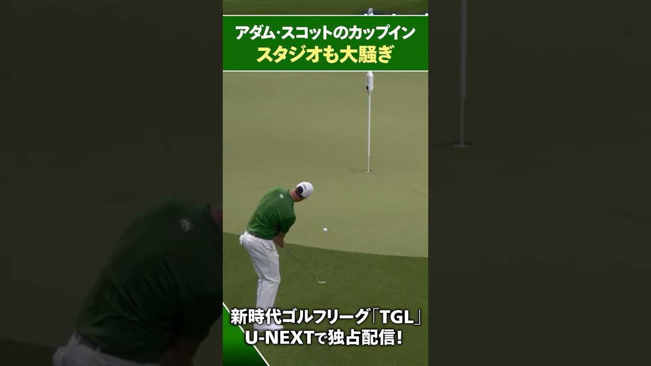 【TGL】アダム・スコットのカップインにスタジオ大騒ぎ【ゴルフ】