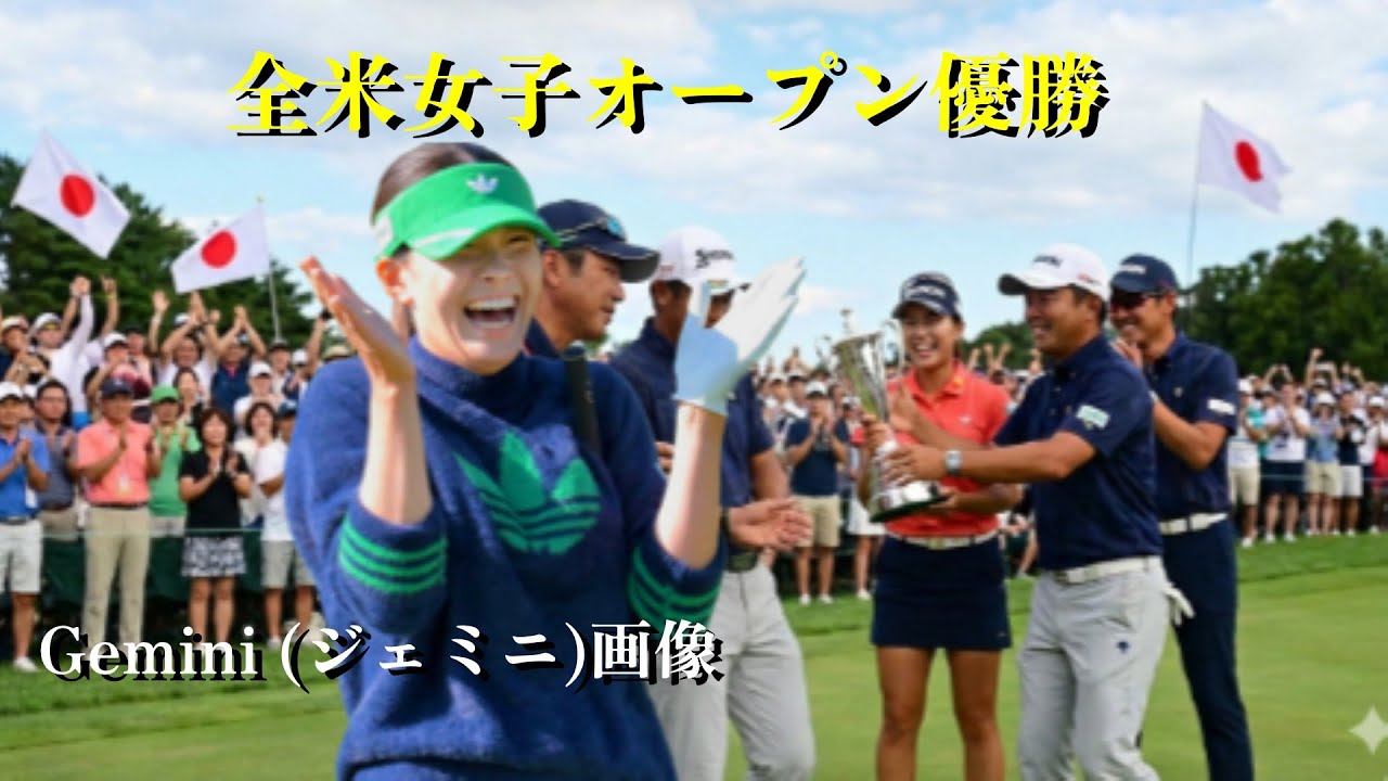 渋野日向子の画像をGeminiで作成　アディダスイベントの中