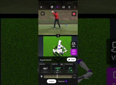 原 英莉花 選手の正面からのドライバーショット