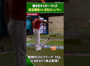【TGL】魅せるタイガー 試合開始でいきなりハンマー宣言【ゴルフ】