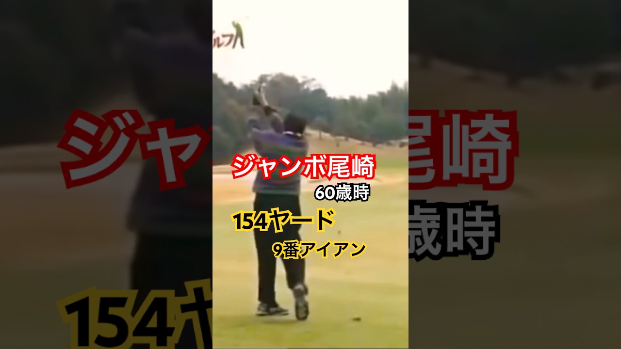 60歳のジャンボ尾崎プロ 154ヤード9番アイアン #ゴルフ #golf#ゴルフスイング #golfswing #ジャンボ尾崎