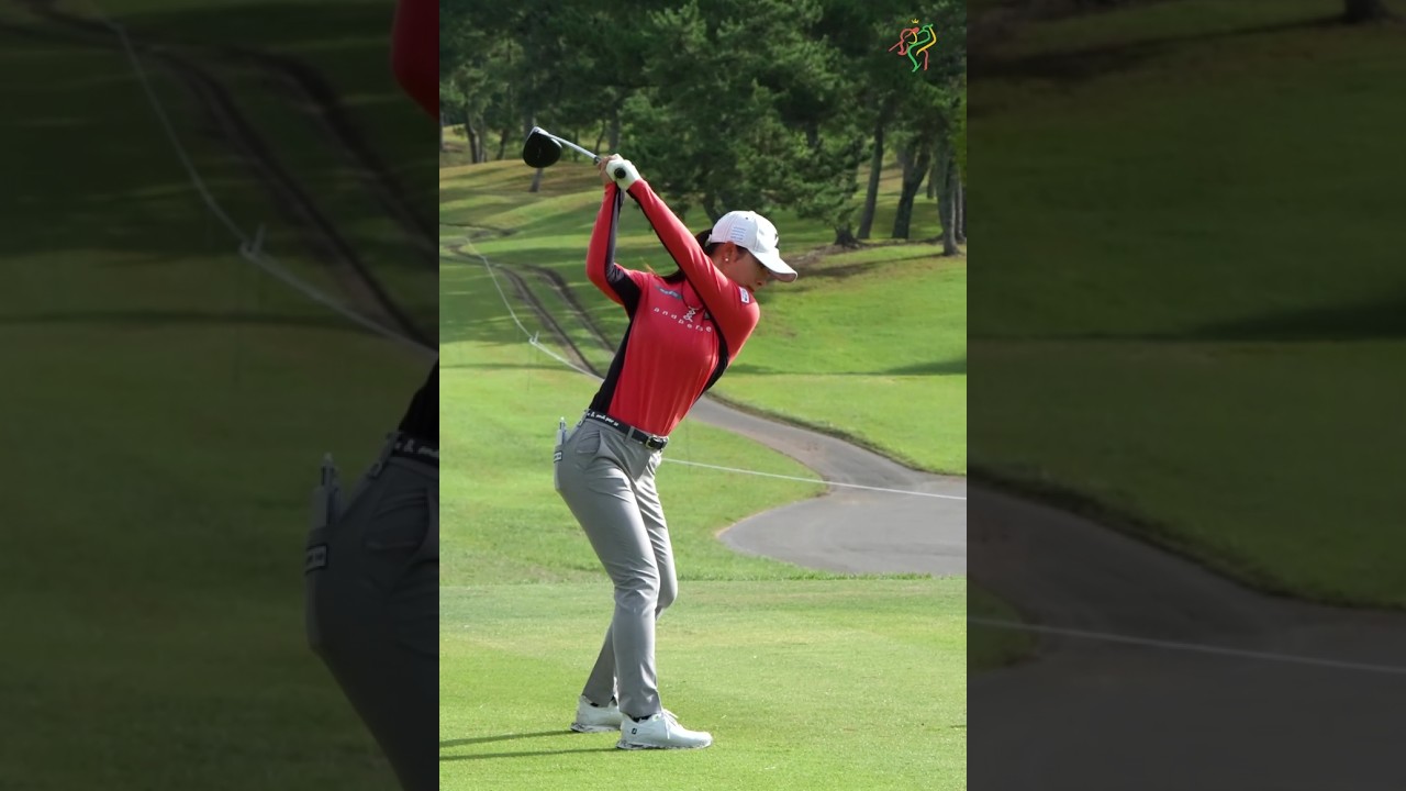 鶴岡果恋のスイングをスローで見せるから、シャローイングをしっかりチェックしてみて！