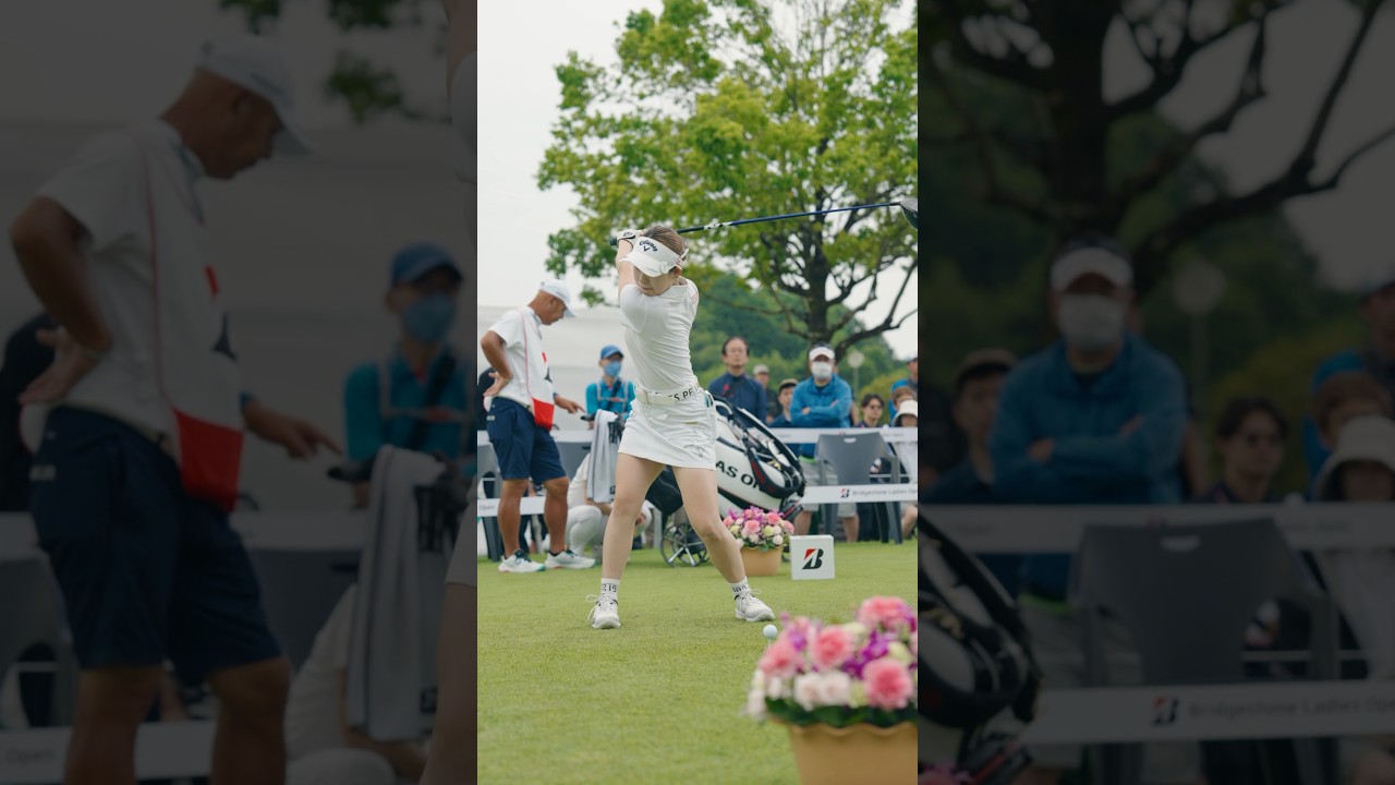 【𝑺𝑼𝑷𝑬𝑹 𝑺𝑳𝑶𝑾】ルーキー #吉田鈴 のティーショットをスローで | ブリヂストンレディスオープン - Round2
