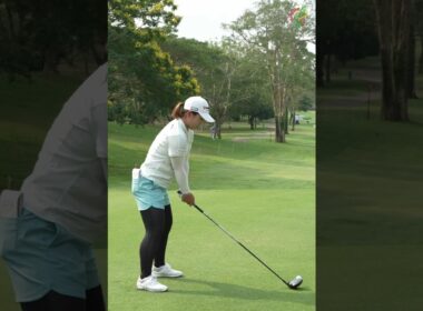 真央ちゃんのスイング、めちゃくちゃ思い切りがいいね！ #西郷真央