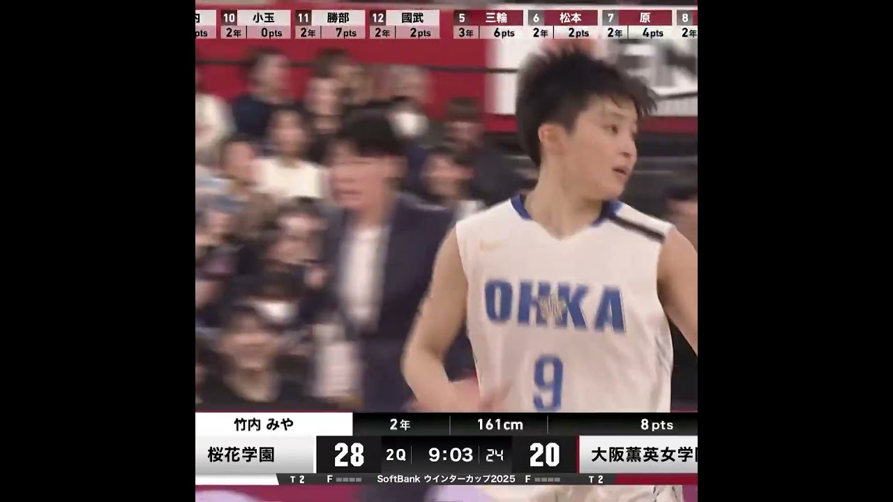 【驚異の2年生コンビ】#竹内みや #勝部璃子 がゲームの中で輝きを放つ✨✨【SoftBank ウインターカップ2025】