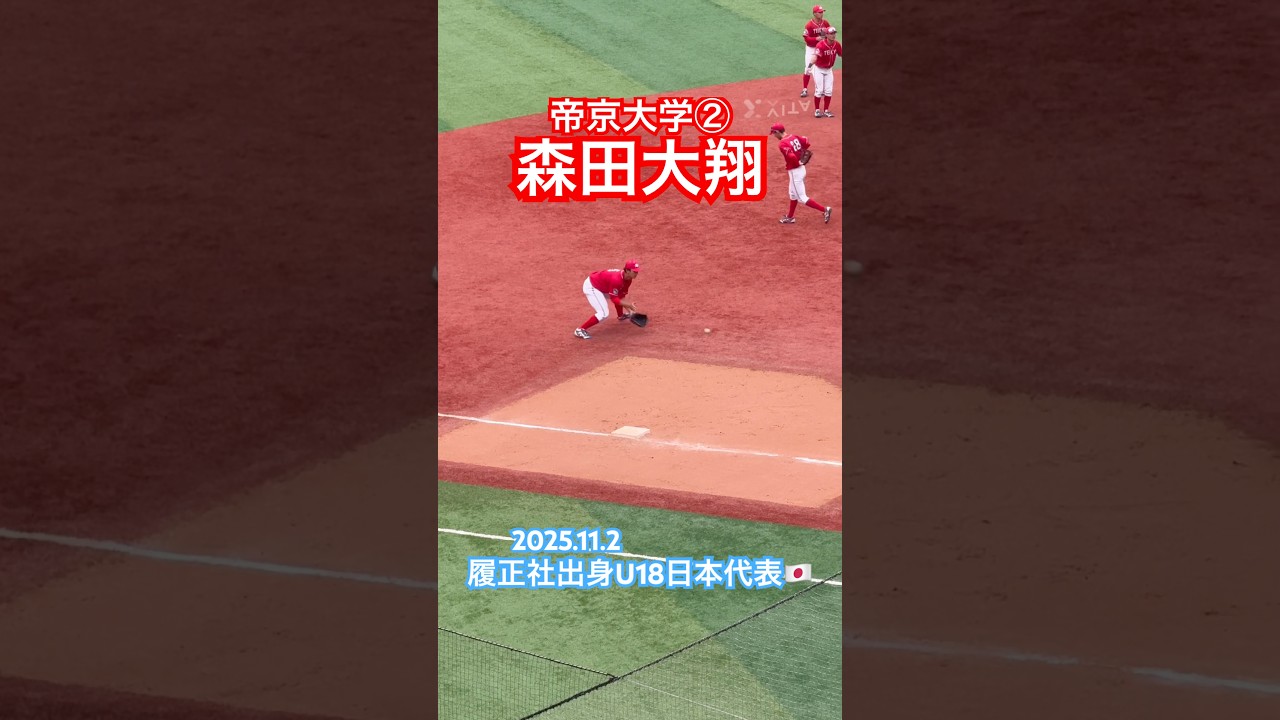 #森田大翔 #ドラフト #大学野球 #高校野球 #甲子園 #履正社 #帝京大学