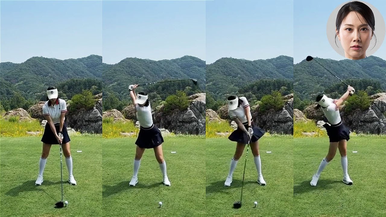 Kim Ha Neul キム・ハヌル プロゴルファー DRIVER SHOT SLOW MOTION !!!