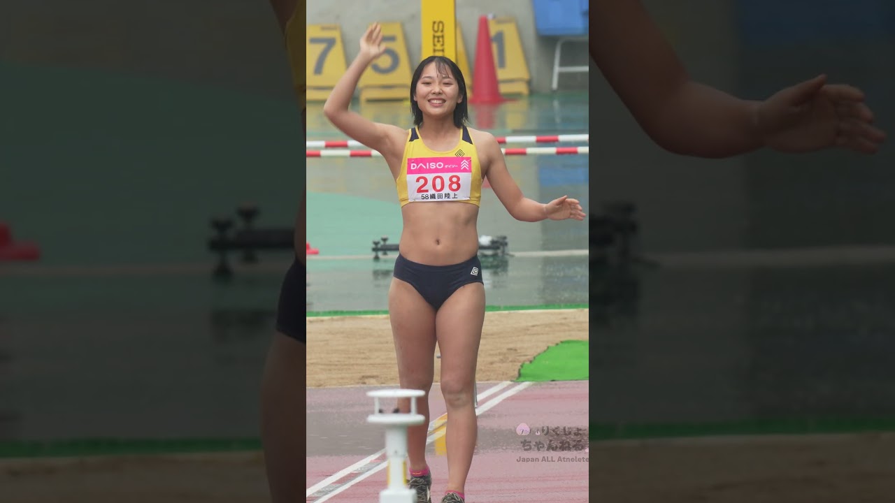 【中村紗華】新ユニフォーム！話題のラフィネ陸上部加入！2024年織田記念女子三段跳　#shorts