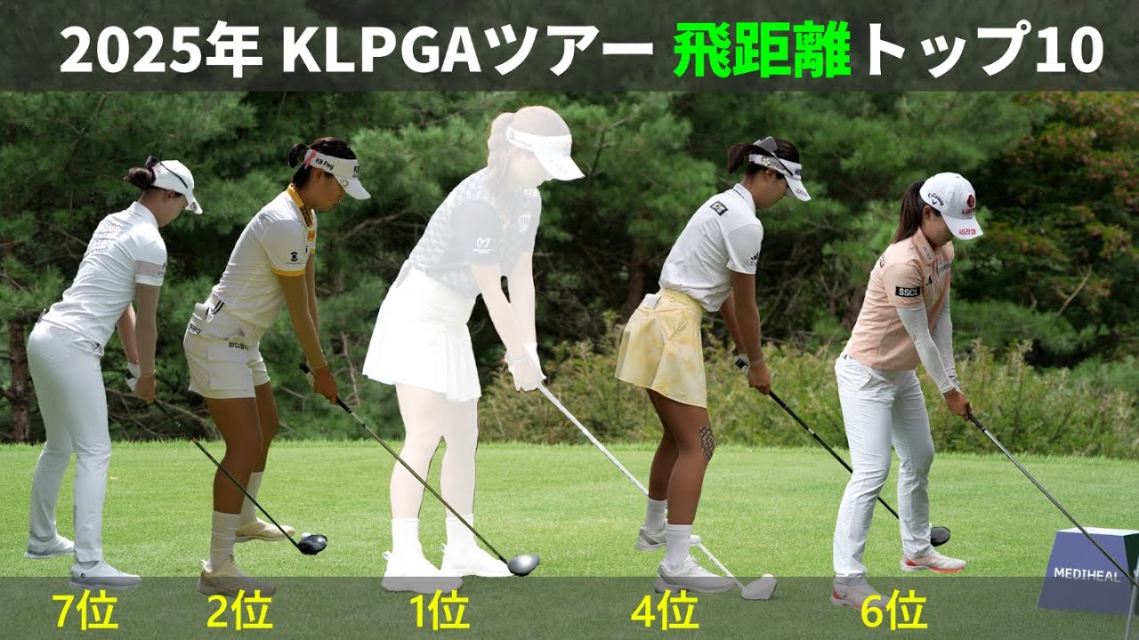 2025年KLPGAツアーのドライバー飛距離トップ10、誰のスイングが好きですか？