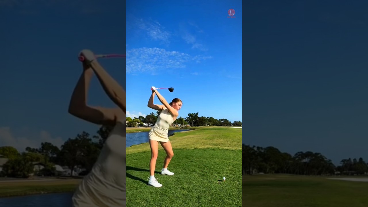 caddie issues golf swing slow motion #golfshorts