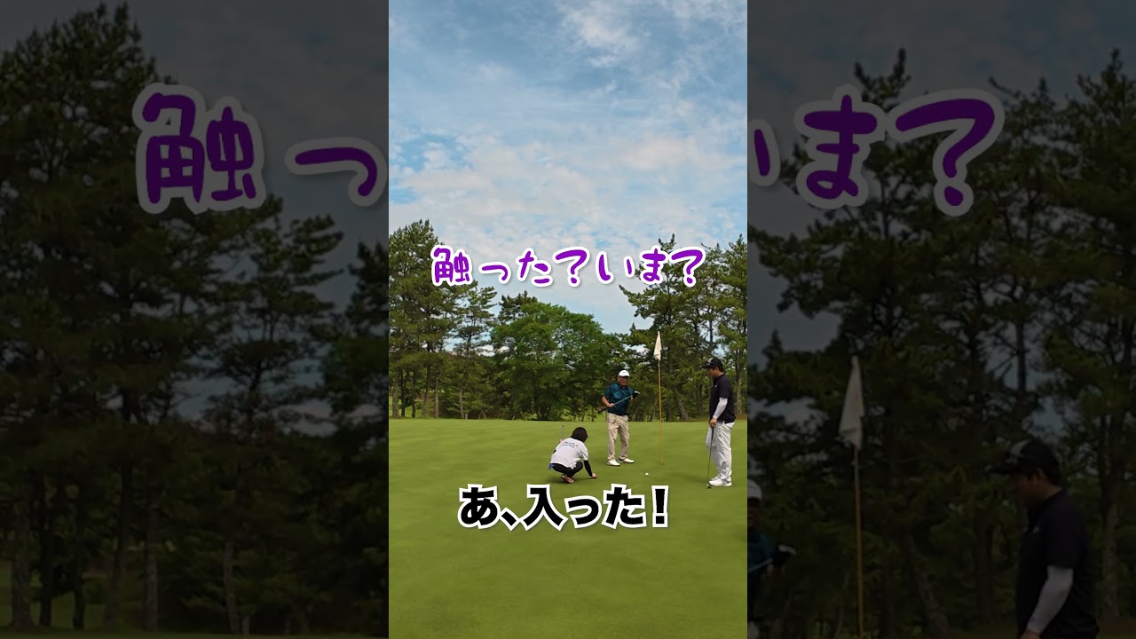 【タイガーウッズの名シーン】ちょっとカッコ悪いけど伝説のカップインを思い出させる親父 #ゴルフラウンド #ショート動画