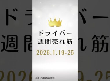ドライバーの週間売れ筋ランキング【2026年1月19日〜25日】