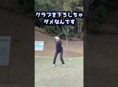 手とクラブを下ろさなければこれだけ打てるんです‼️ #ゴルフ #山本道場ゴルフtv #ゴルフ練習動画 #ゴルフ女子 #golfswing