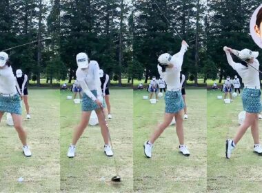 Rie Tsuji 辻梨恵 プロゴルファー DRIVER SHOT SLOW MOTION !!!